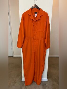 Bulwark FR Orange Nomex Coveralls Size 44R Flame Resistant Workwear 5.7 ATPV